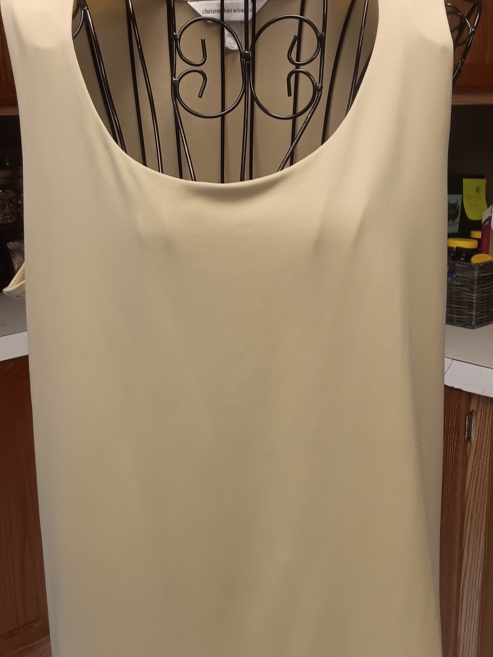 Christopher & Banks Cream Sleeveless Tank Top